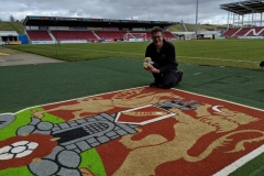 Down by the pitch at Northampton Town FC